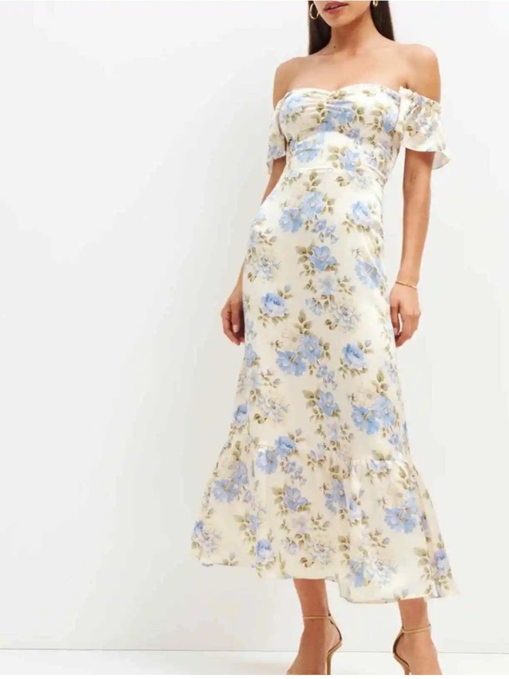 NWT Reformation Siamna Silk Dress - color Romantic